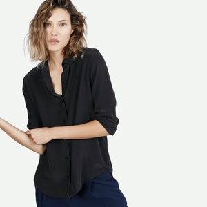 Everlane Silk Round Collar Top